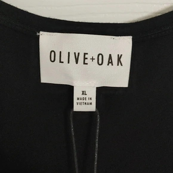 Olive + Oak Black Sleeveless Tank Maxi Dress Sz XL Soft Fit Rounded Hem - Picture 2 of 7